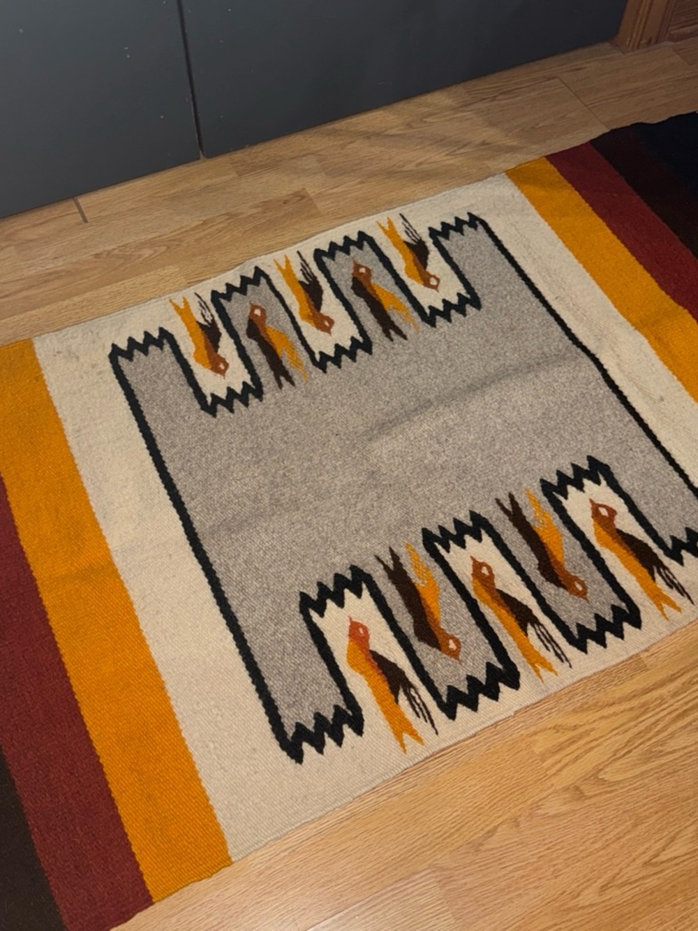 Wool Native Southwestern Runner Rug - Picture 4 of 5